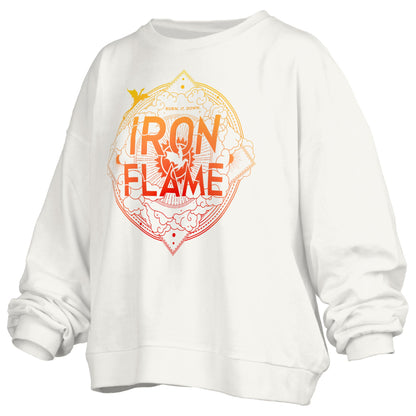 Iron Flame Cover Logo Oversized Waist-Length Sweatshirt