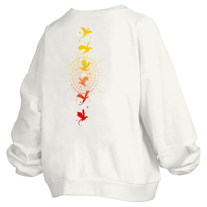 Iron Flame Cover Logo Oversized Waist-Length Sweatshirt