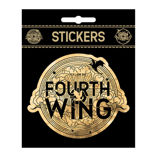 Fourth Wing Cover Logo Carded Waterproof Vinyl Sticker