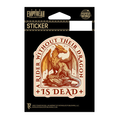 Fourth Wing Rider Without Dragon Carded Waterproof Vinyl Sticker