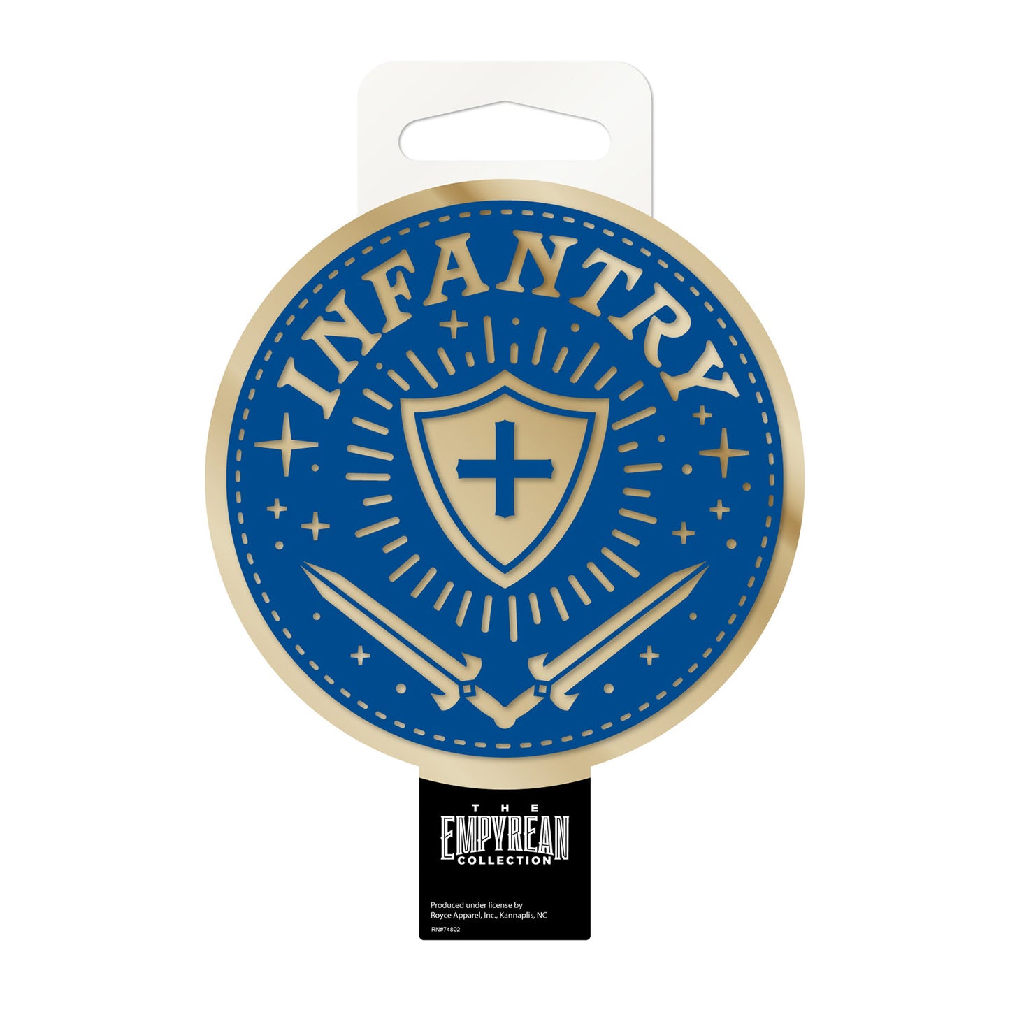 Fourth Wing Infantry Quadrant Circle Carded Waterproof Vinyl Sticker