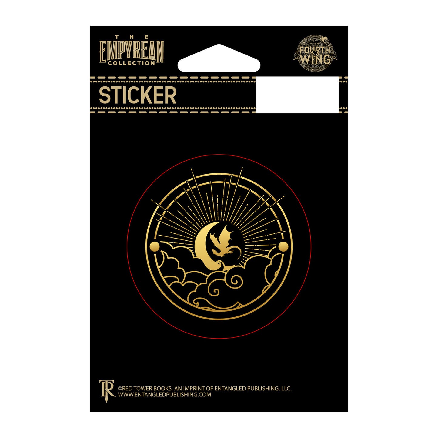 Fourth Wing Dragon Moon Carded Waterproof Vinyl Sticker