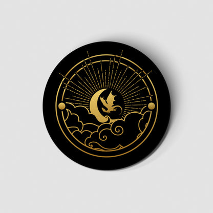 Fourth Wing Dragon Moon Carded Waterproof Vinyl Sticker