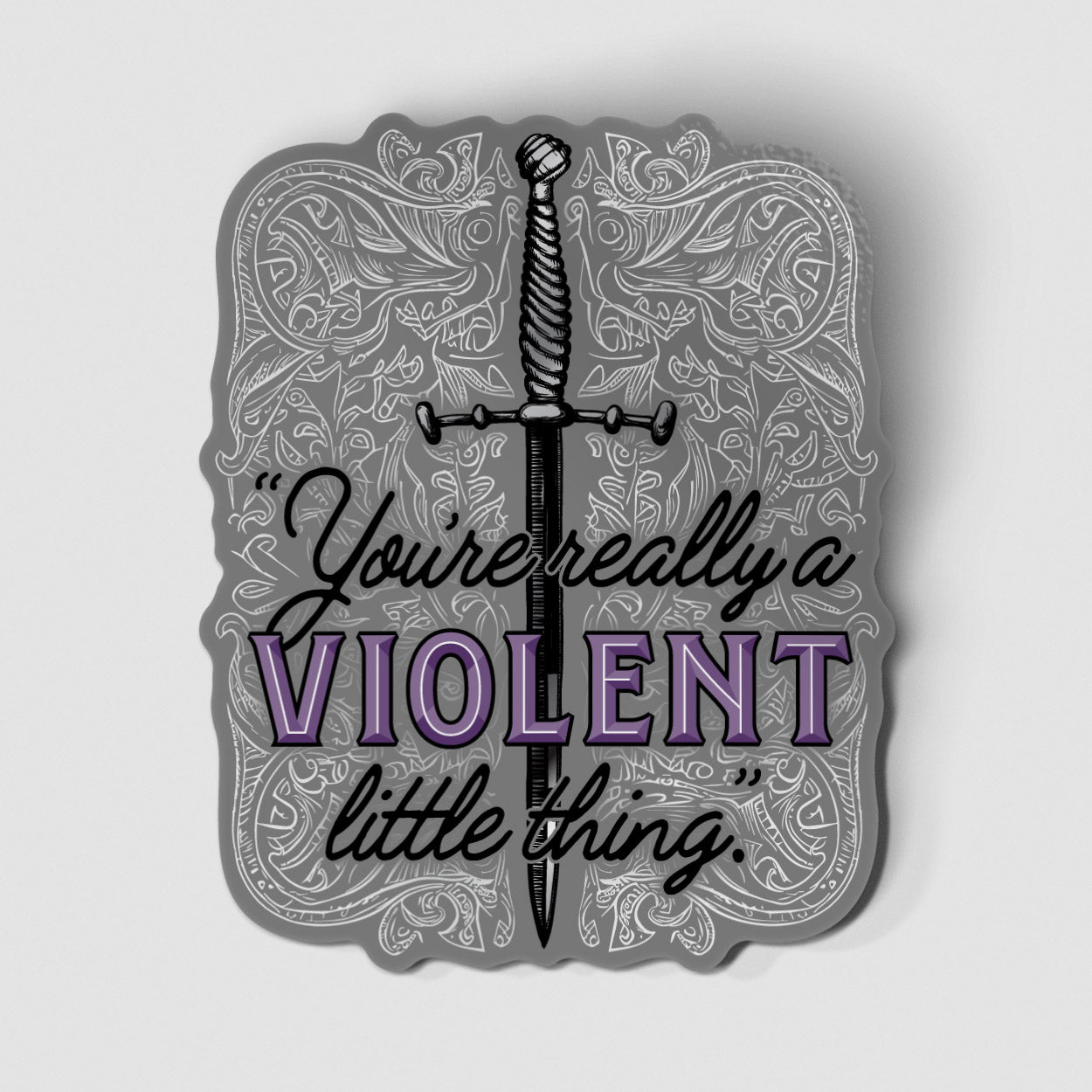 Fourth Wing Violent Dagger Carded Waterproof Vinyl Sticker