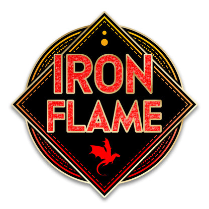 Iron Flame Cover Logo Hard Enamel Pin